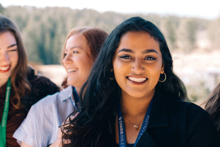 Girl smiling at camera