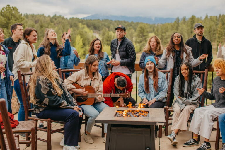 Group of Students Worshipping